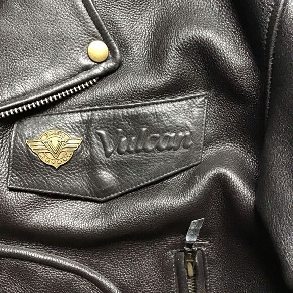 Motorcycle Jacket Double Riders Vintage Leather Coat Heavyweight Thick Belt L - Picture 5 of 7